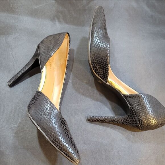MOSSIMO FAUX SNAKESKIN POINTED TOE D'ORSAY SLIP-ON PUMP - Picture 8 of 15